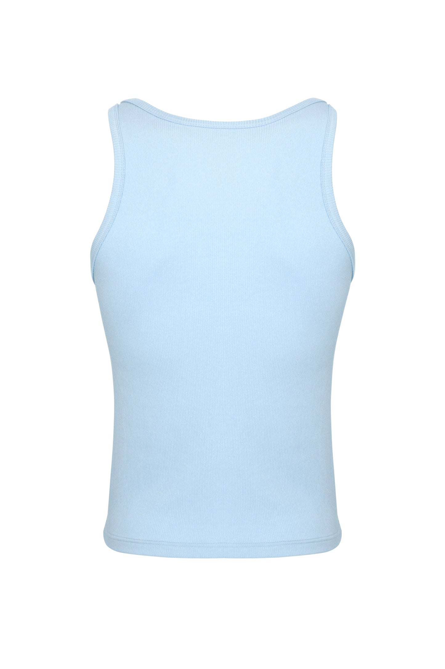 Cotton Rib Crop Tank | Baby Blue