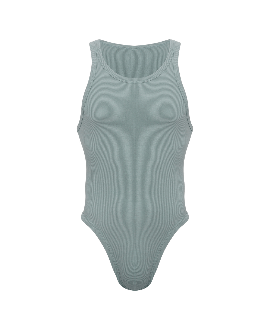Cotton Rib Bodysuit | Grey Sage