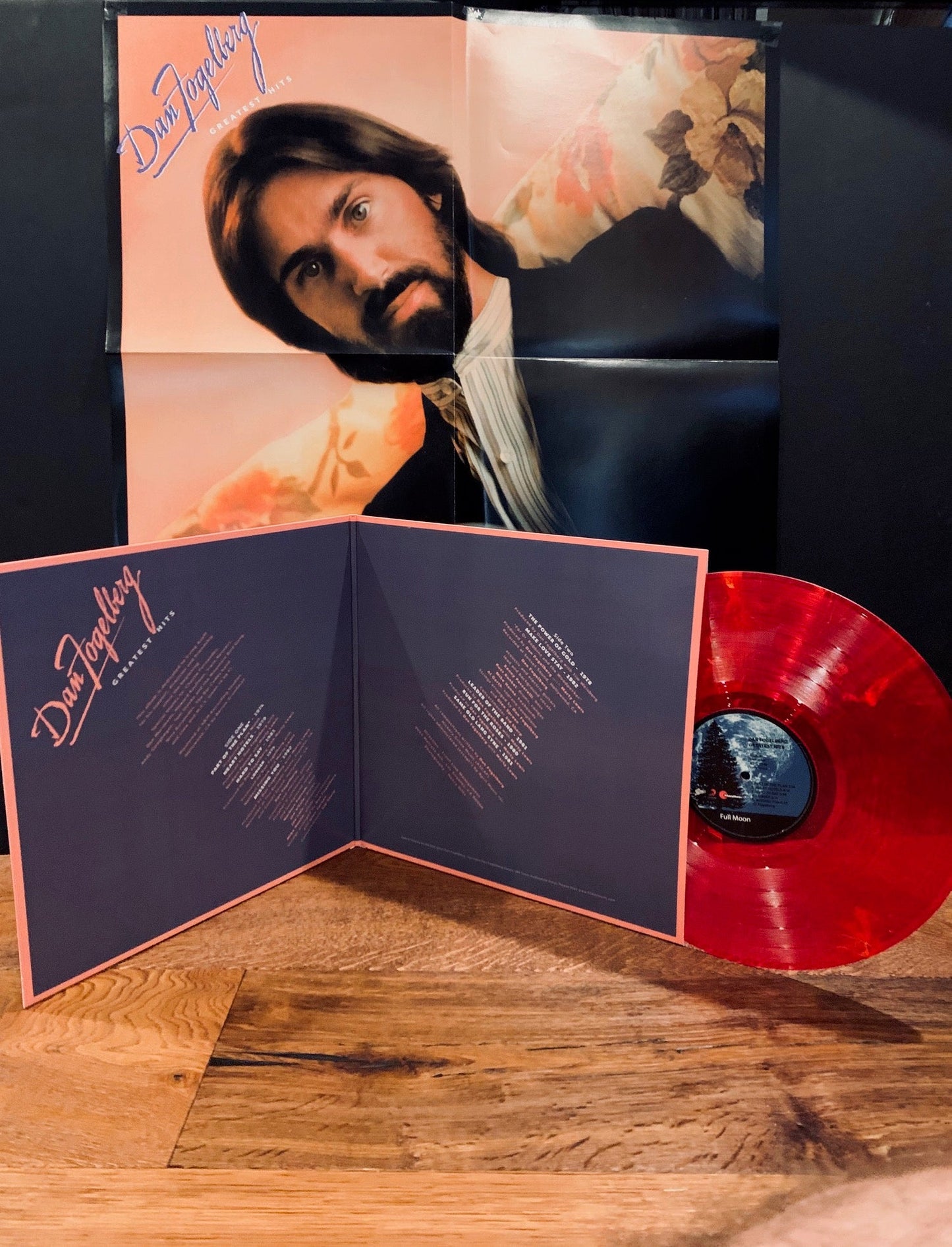 DAN FOGELBERG - GREATEST HITS POSTER & 180 GRAM RED SWIRL Vinyl LP