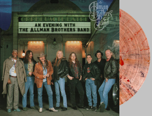 THE ALLMAN BROTHERS - AN EVENING WITH THE ALLMAN BROTHERS BAND - FIRST SET Red & Orange Swirl Vinyl LP