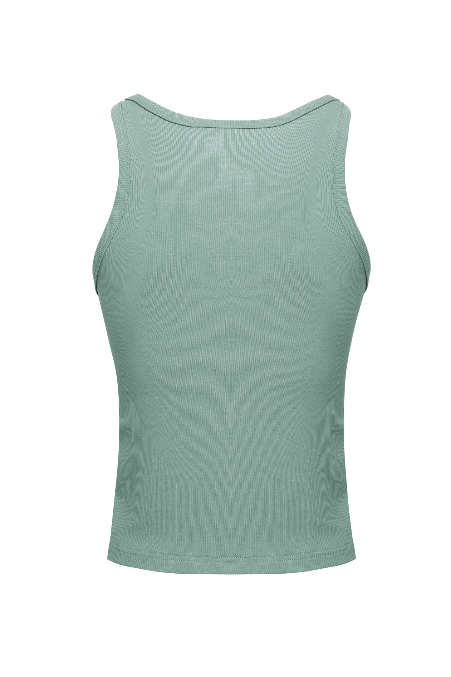 Cotton Rib Crop Tank | Grey Sage
