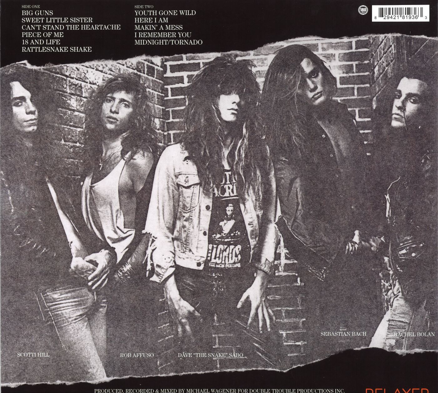 Rob Affuso Autographed and Inscribed "Play It Loud" Skid Row Purple Vinyl LP