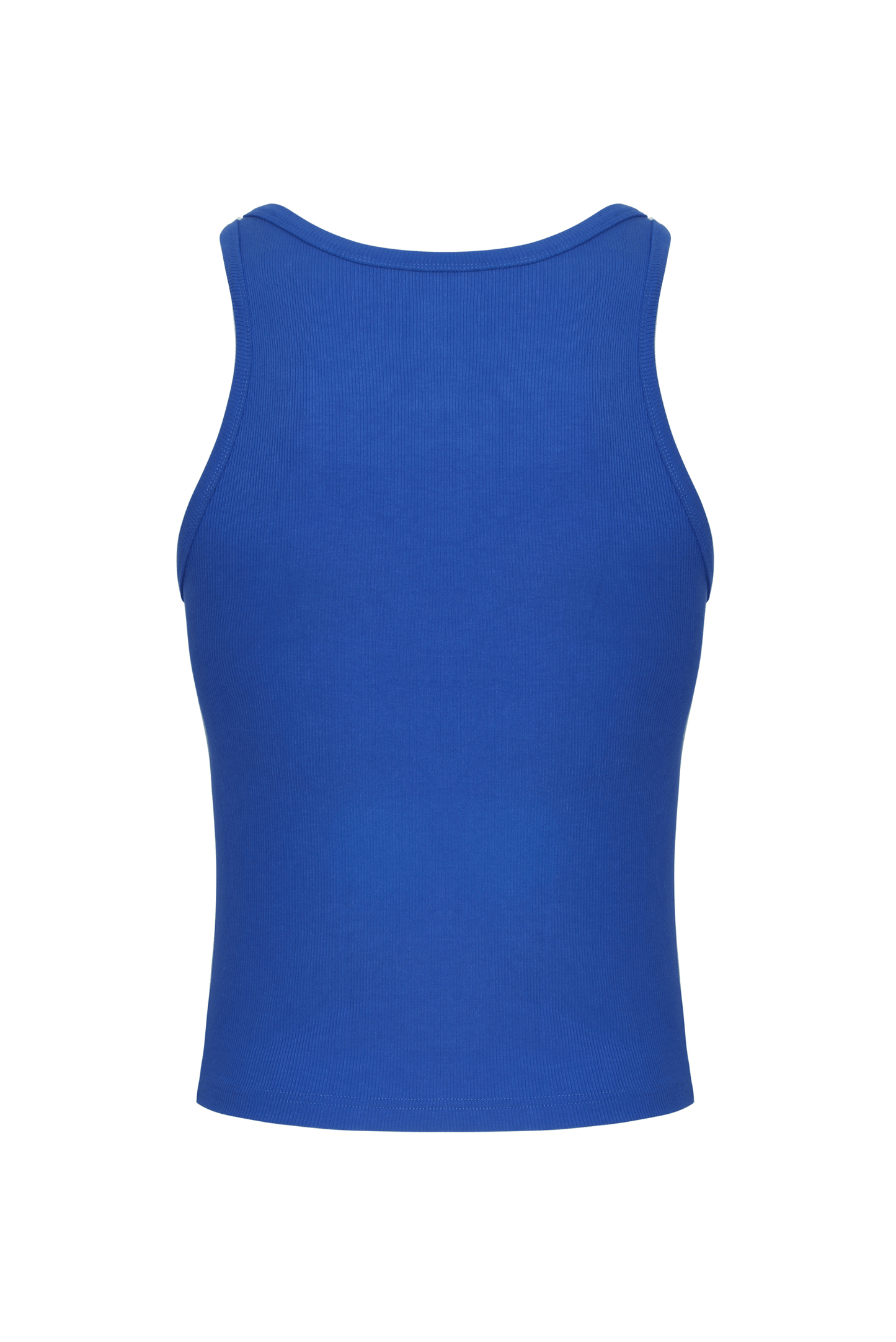 Cotton Rib Crop Tank | Cobalt