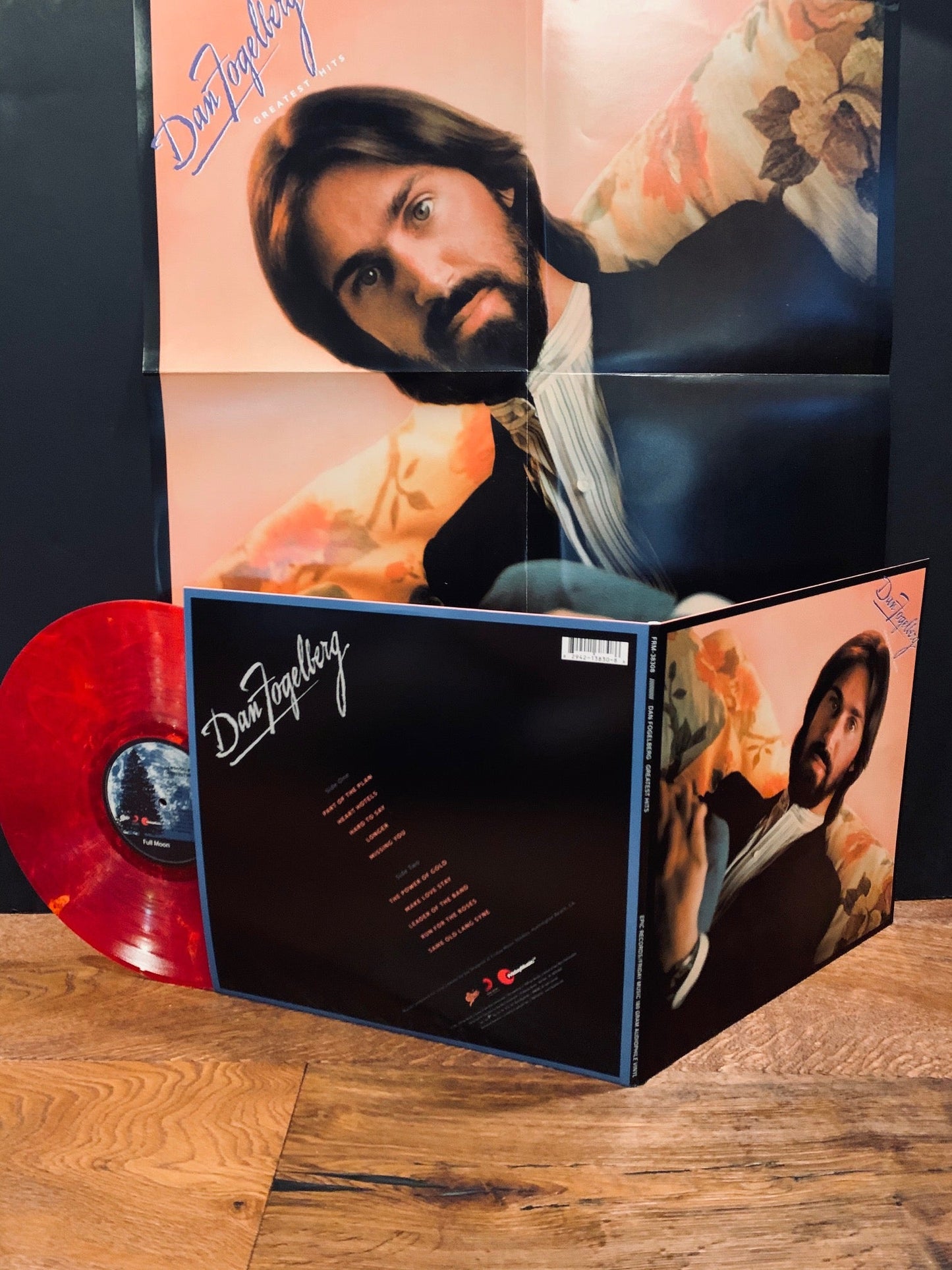 DAN FOGELBERG - GREATEST HITS POSTER & 180 GRAM RED SWIRL Vinyl LP