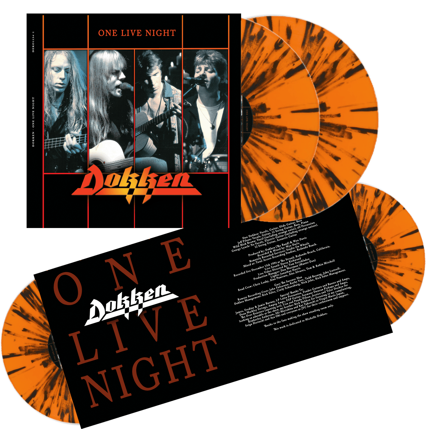 Dokken - One Live Night Orange Vinyl LP (tiny corner crease)