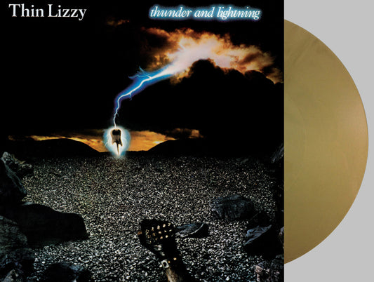 THIN LIZZY - THUNDER AND LIGHTNING METALLIC GOLD Vinyl LP