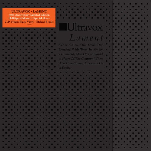 ULTRAVOX - LAMENT (DELUXE EDITION): LIMITED 40TH ANNIVERSARY Vinyl LP